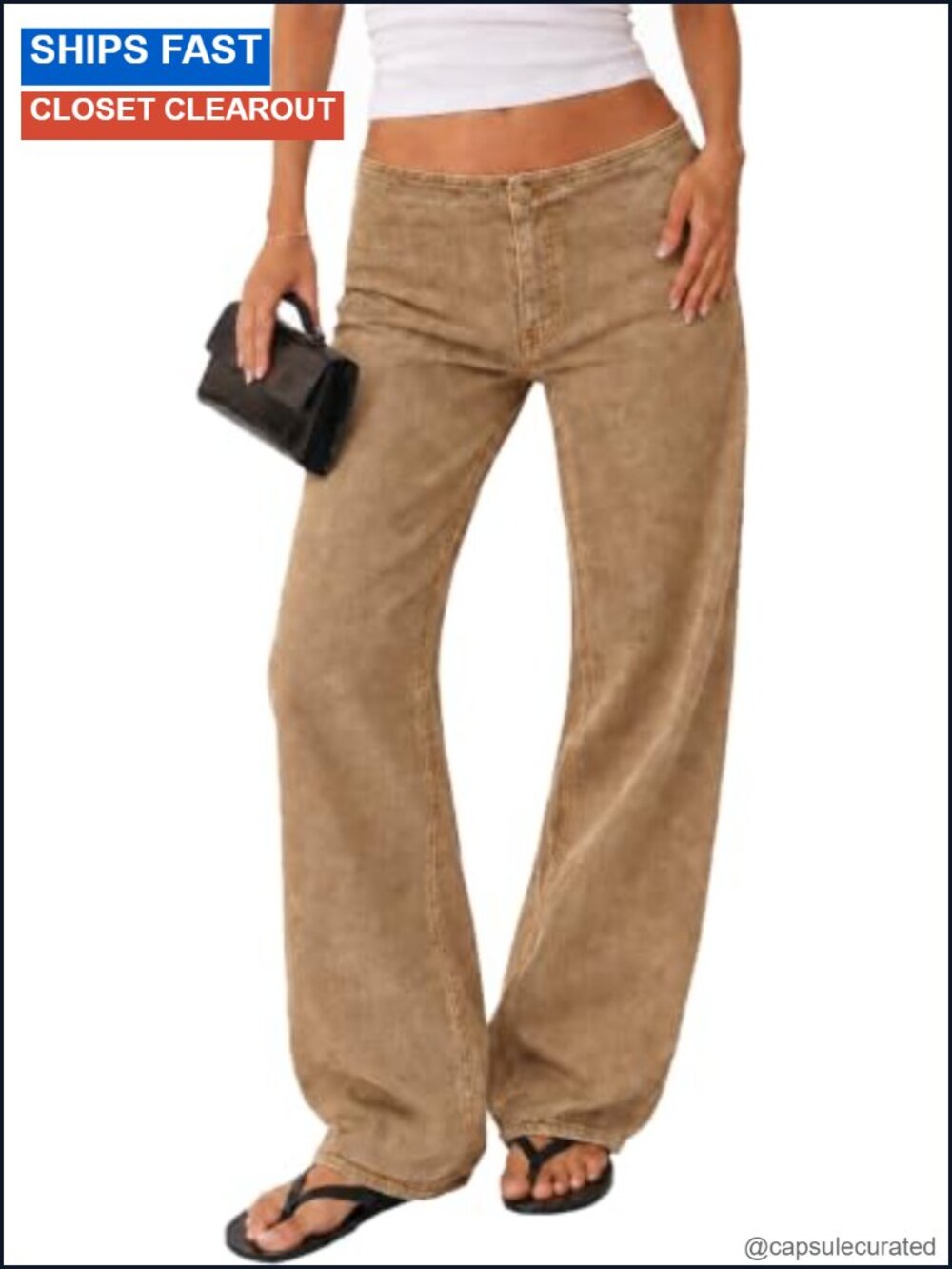 Low Rise Baggy Wide Leg Jeans Womens Relaxed Fit Denim Pants